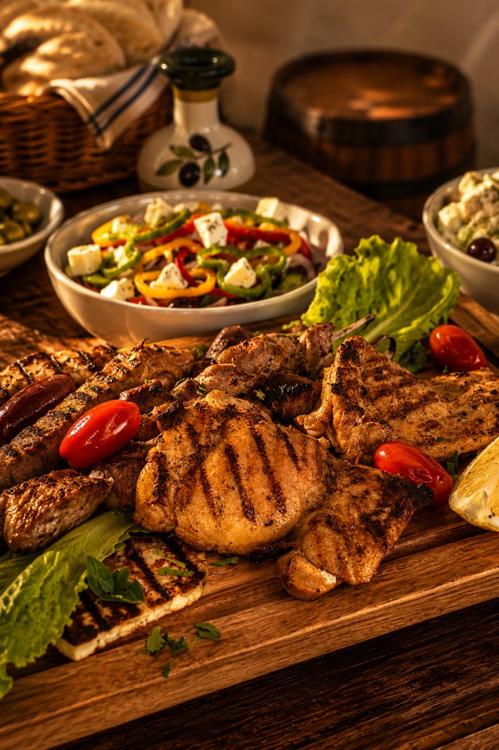 A sharing board of grilled meats
